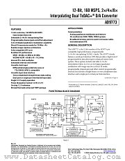 AD9773BSV datasheet pdf Analog Devices