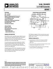 AD9481BSUZ-250 datasheet pdf Analog Devices