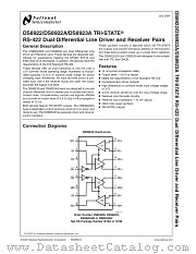 DS8922AM datasheet pdf National Semiconductor