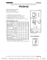 TPCS8105 datasheet pdf TOSHIBA