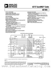 AD1885JSTZ datasheet pdf Analog Devices
