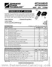 APT6030SVR datasheet pdf Advanced Power Technology