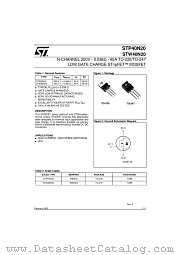 STW40N20 datasheet pdf ST Microelectronics