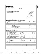 KSB834O datasheet pdf Fairchild Semiconductor