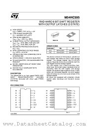 M54HC595 datasheet pdf ST Microelectronics