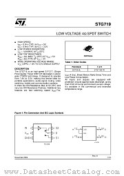 STG719 datasheet pdf ST Microelectronics