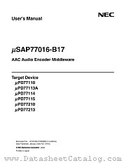 USAB17AP77016-XXX-B17 datasheet pdf NEC