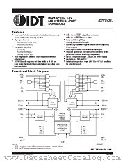 IDT70V38L20PF8 datasheet pdf IDT