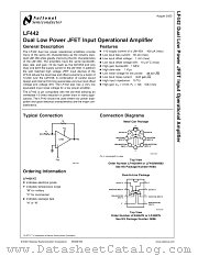 LF442MH/883 datasheet pdf National Semiconductor