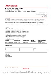 HD74LVCZ16240A datasheet pdf Renesas