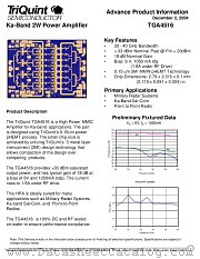 TGA4516-EPU datasheet pdf TriQuint Semiconductor