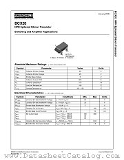 BCX20 datasheet pdf Fairchild Semiconductor