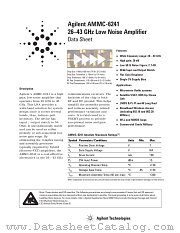 AMMC-6241 datasheet pdf Agilent (Hewlett-Packard)
