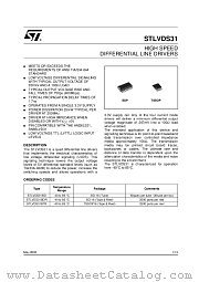 STLVDS31B datasheet pdf ST Microelectronics