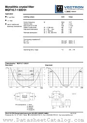 MQF10.7-1500/01 datasheet pdf Vectron