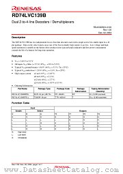 RD74LVC139B datasheet pdf Renesas