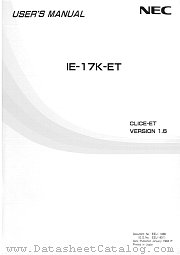 IE-17K-ET datasheet pdf NEC