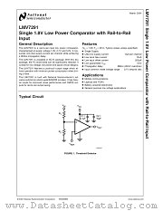 LMV7291MG datasheet pdf National Semiconductor