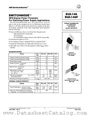 BUL146F datasheet pdf ON Semiconductor