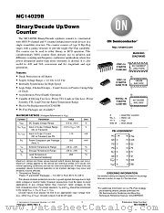 MC14029B datasheet pdf ON Semiconductor