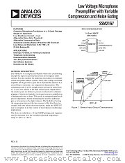 SSM2167-1RM-R2 datasheet pdf Analog Devices