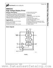 MM58342N datasheet pdf National Semiconductor