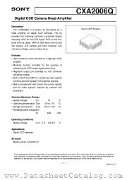 CXA2006Q datasheet pdf SONY