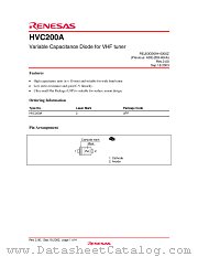 HVC200A datasheet pdf Renesas