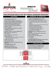 BCM2132 datasheet pdf Broadcom