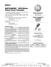 BUH51 datasheet pdf ON Semiconductor