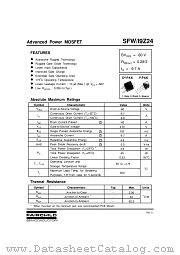 SFI9Z24TU datasheet pdf Fairchild Semiconductor