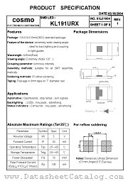 KL191URX datasheet pdf Cosmo Electronics