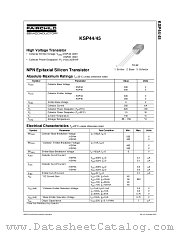 KSP44BU datasheet pdf Fairchild Semiconductor