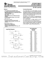 CY74FCT16841CTPVCT datasheet pdf Texas Instruments