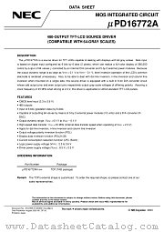 UPD16772AN-XXX datasheet pdf NEC