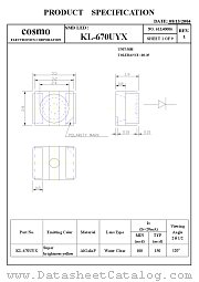 KL670UYX datasheet pdf Cosmo Electronics