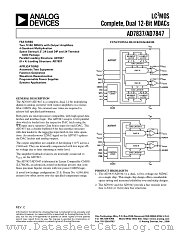 AD7847ACHIPS datasheet pdf Analog Devices
