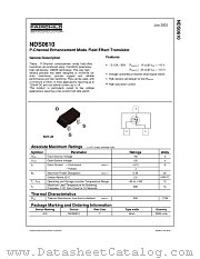 NDS0610_NL datasheet pdf Fairchild Semiconductor