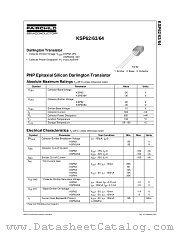 KSP62TF datasheet pdf Fairchild Semiconductor