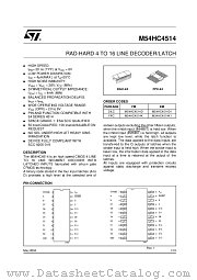 M54HC4514 datasheet pdf ST Microelectronics