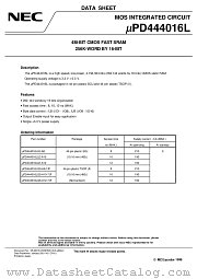 UPD444016LLE-A10 datasheet pdf NEC