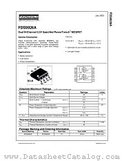 FDS9926A_NL datasheet pdf Fairchild Semiconductor