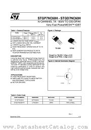 STGP7NC60H datasheet pdf ST Microelectronics