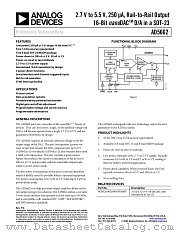 AD5662BRJ-1-U1 datasheet pdf Analog Devices