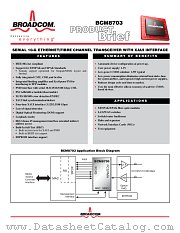 BCM8703 datasheet pdf Broadcom
