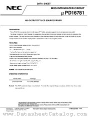 UPD16781 datasheet pdf NEC