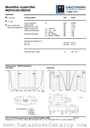 MQF40.025-0800/02 datasheet pdf Vectron