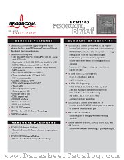 BCM1100 datasheet pdf Broadcom