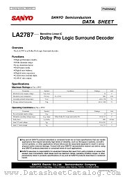 LA2787 datasheet pdf SANYO