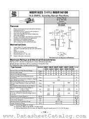 MBR1690 datasheet pdf Taiwan Semiconductor